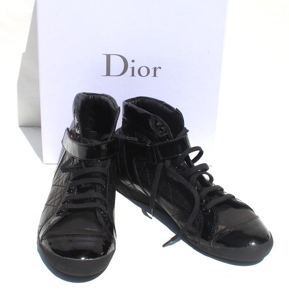 Dior Shoes - Black Christian Dior Sprint Basket High Top Shoes Sneakers Size 7 -SOLD